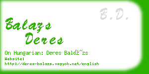 balazs deres business card